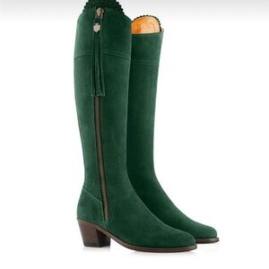 Fairfax and Favor Emerald Green Regina Knee-High Women's Boots